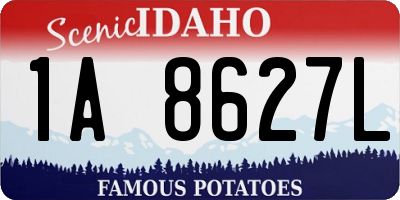 ID license plate 1A8627L