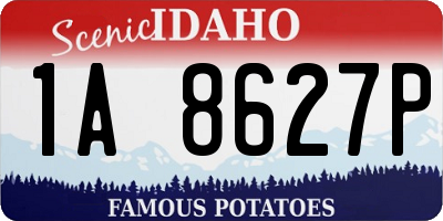 ID license plate 1A8627P