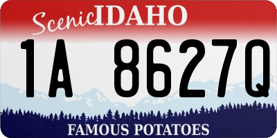ID license plate 1A8627Q