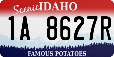 ID license plate 1A8627R