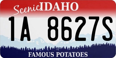ID license plate 1A8627S