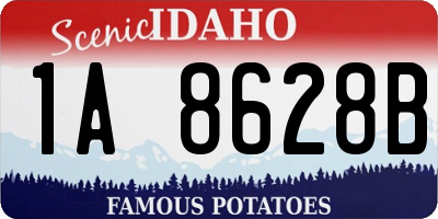 ID license plate 1A8628B