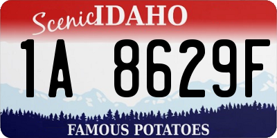 ID license plate 1A8629F