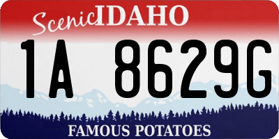 ID license plate 1A8629G