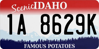 ID license plate 1A8629K