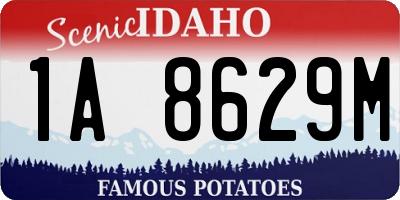 ID license plate 1A8629M