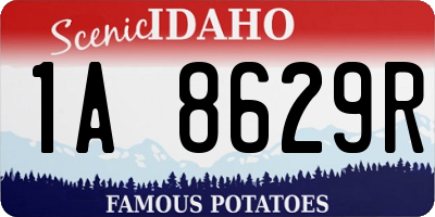 ID license plate 1A8629R