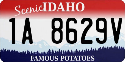 ID license plate 1A8629V
