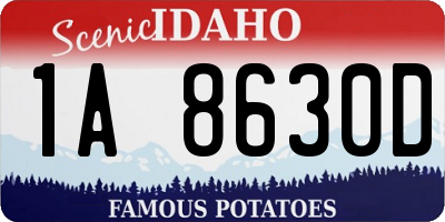 ID license plate 1A8630D