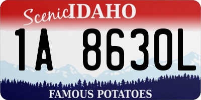 ID license plate 1A8630L