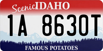 ID license plate 1A8630T