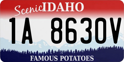 ID license plate 1A8630V