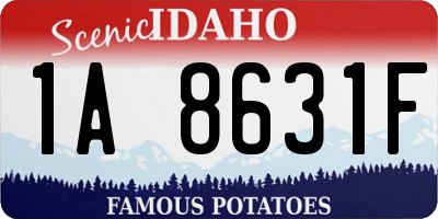 ID license plate 1A8631F