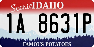 ID license plate 1A8631P