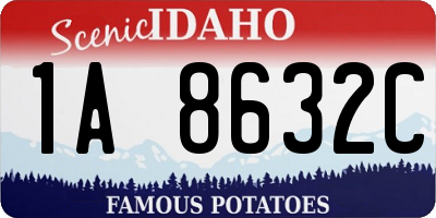 ID license plate 1A8632C