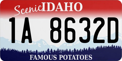 ID license plate 1A8632D