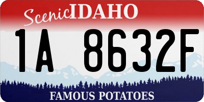 ID license plate 1A8632F