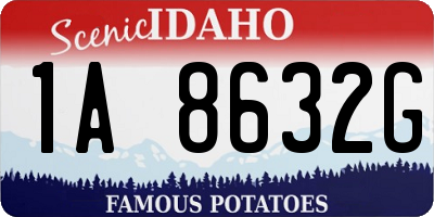 ID license plate 1A8632G