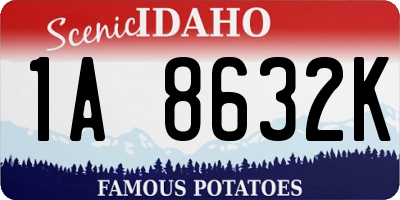 ID license plate 1A8632K