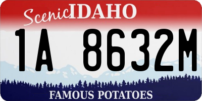 ID license plate 1A8632M