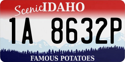 ID license plate 1A8632P