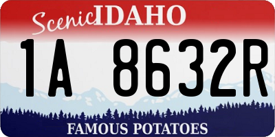 ID license plate 1A8632R