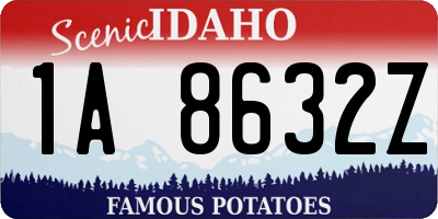 ID license plate 1A8632Z