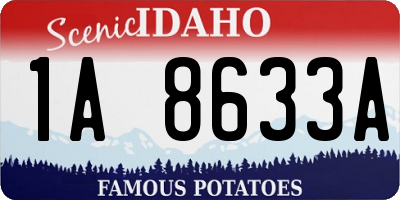 ID license plate 1A8633A