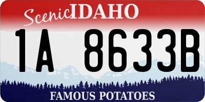 ID license plate 1A8633B