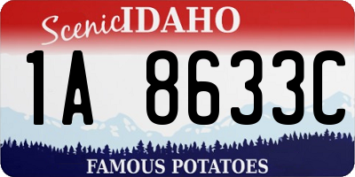 ID license plate 1A8633C