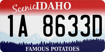 ID license plate 1A8633D
