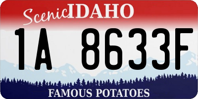 ID license plate 1A8633F