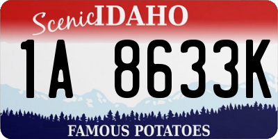 ID license plate 1A8633K