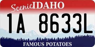 ID license plate 1A8633L