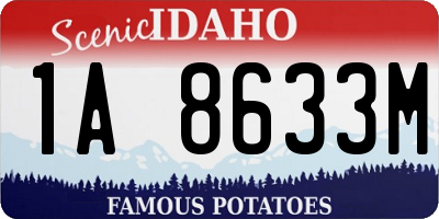 ID license plate 1A8633M