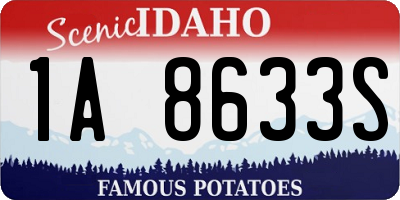 ID license plate 1A8633S