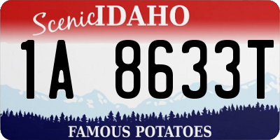 ID license plate 1A8633T
