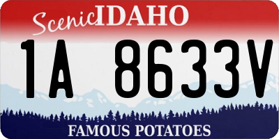 ID license plate 1A8633V