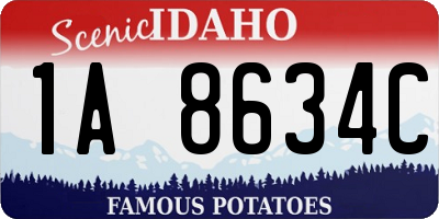 ID license plate 1A8634C