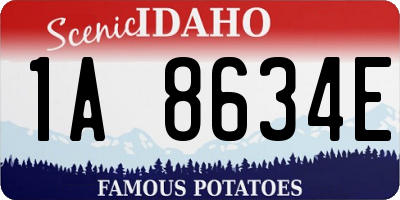 ID license plate 1A8634E