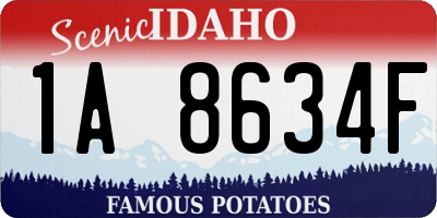 ID license plate 1A8634F