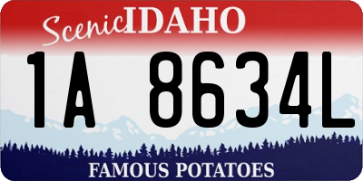 ID license plate 1A8634L