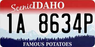 ID license plate 1A8634P