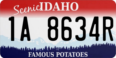 ID license plate 1A8634R