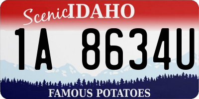 ID license plate 1A8634U