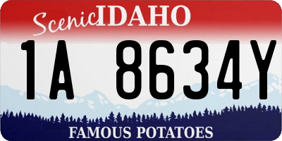 ID license plate 1A8634Y