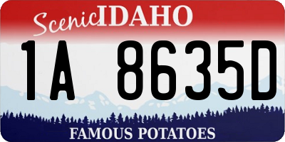 ID license plate 1A8635D
