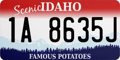 ID license plate 1A8635J