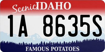 ID license plate 1A8635S