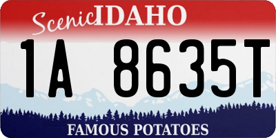 ID license plate 1A8635T